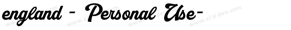 england - Personal Use字体转换